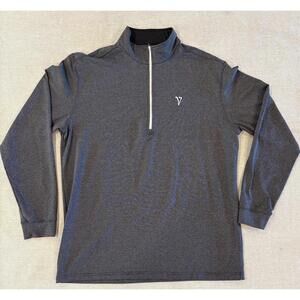 Straight Down Golf Jacket Men's XL Performance 1/4 Zip Pullover Gray